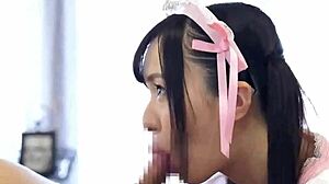 Ever seen a Jav maid give such a steamy blowjob in action?