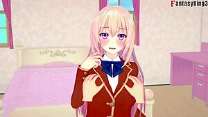 honami ichinose gives a steamy blowjob and footwork in wild 3d fantasy