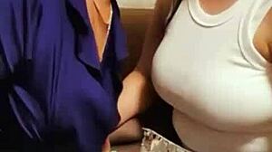 stepmom's big ass tempted stepdaughter for pussy banging