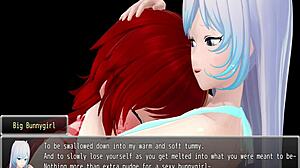 big bunny girl ready for naughty digestion play