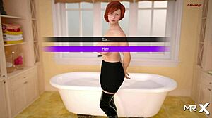 Cartoon porn with big cock fucking in the bathroom scene E1 74
