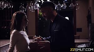 Teen Waitress Seduces Married Boss with Blowjob at Wedding Event