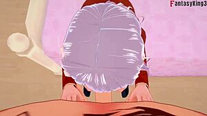 honami ichinose gives a steamy blowjob and footwork in wild 3d fantasy