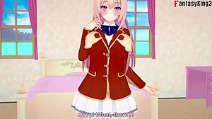 honami ichinose gives a steamy blowjob and footwork in wild 3d fantasy