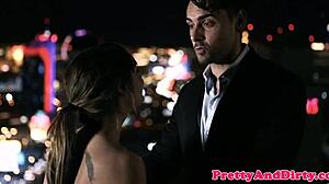 Bigtitted Glam Girl Savors Intense Cockriding with Her Lucky Man in Fantasy Scene