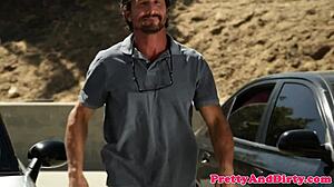 Wow, watch this old man deepthroat the young teen!