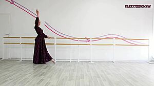 Anna's flexible gymnastics routine is quite impressive