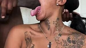 Sexy Chick Interviews Then Deep Throats Big Black Cock