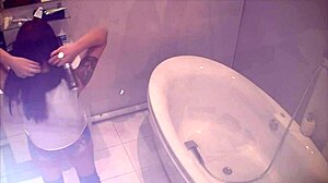 Caught stepdaughter Scarlett toying solo in bathroom