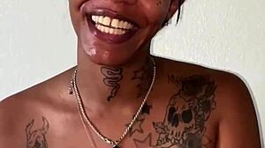 Sexy Chick Interviews Then Deep Throats Big Black Cock