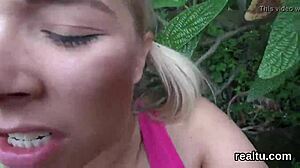 Hardcore POV video of exceptional Czech teen's shopping strip tease