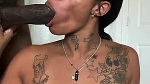 Sexy Chick Interviews Then Deep Throats Big Black Cock