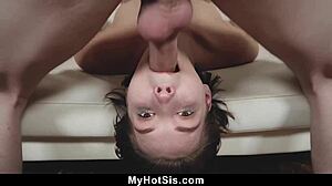 Natalie Porkman enjoys a roleplay with her stepbrother in a family story.