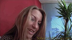 Sexy Blonde Milf Toys Anal Hole With Wild Dildo Play