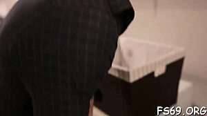 Beautiful girl gives great blow job and rides big dick in the bedroom