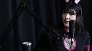 After starting in porn, Yummi Paradise picked her name easily despite family struggles. She shines in sheer red.