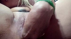 USA pornstar solo masturbation in beauty salon with hidden brush