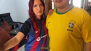 friend pays bet with gorgeous blindfolded girlfriend ntr