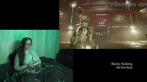 Naked Deadspace Playthrough Part 8 with Busty Brunette BBW Action
