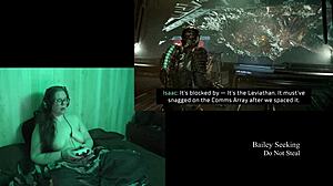Naked Deadspace Playthrough Part 8 with Busty Brunette BBW Action
