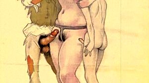 Cartoons with an erotic twist from the good old days
