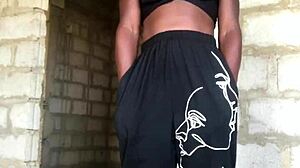 Crazybitch strip tease till my trousers came down showing my nice gstring.