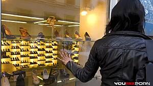 Interactive hardcore interracial fuck with big ass ebony enchantress canela skin getting cum on her feet for free shoes