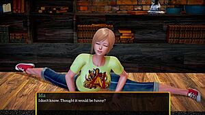 big ass redhead teen shows small tits in game