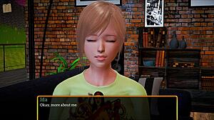 big ass redhead teen shows small tits in game