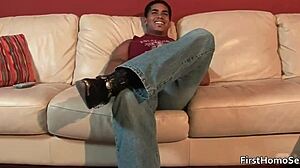 Hot gay dude sucks cock hard