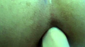 Friend helps with fisting practice