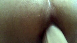 Friend helps with fisting practice