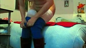 Sexy Woman in Blue Leggings and Pink Blouse Gets Ass Fucked Hard