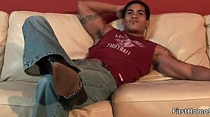 Hot gay dude sucks cock hard