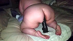 Big Woman Masturbates with Huge Dildo