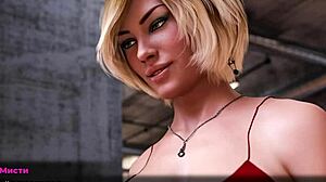 Bold Beauty's big tits and black cock in a 4some in a cartoon video game