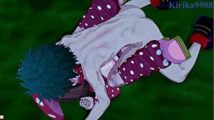 kinoko komori and mei hatsume fuck izuku midoriya in intense hentai creampie