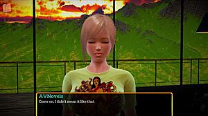 big ass redhead teen shows small tits in game