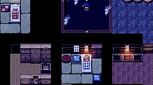 tanned natsuki in hentai game ep 37 gives handjob to married man in bathroom