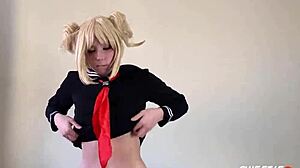Passionate deepthroat and hardcore fucking with Toga Himiko cosplay.