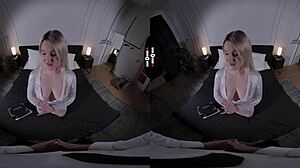 Exploring the dark room in VR with big boss.