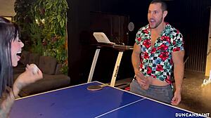 Babe Loses Strip Ping Pong And Gets Dominated