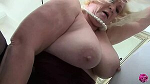 British granny gets it in at the glory hole