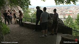 all natural czech babe gets banged hard in public outdoor scene