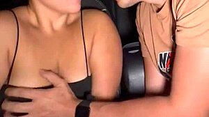 Stranger Fucks Young Colombian Latina in Public Car After Night Club