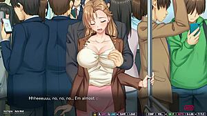 Public train ride turns into a wild hentai game