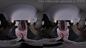 Exploring the dark room in VR with big boss.