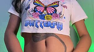 Transsexual Teasing from Front or Back for Strong Cumshot