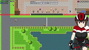 Rainy day cycling adventure with body-painted bike and babe