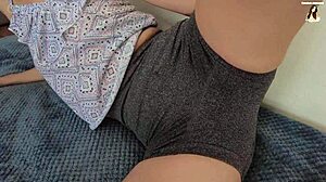 Sensual yoga makes teen horny, leading to intense doggystyle sex and moaning